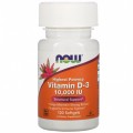 Now Vitamin D-3 10,000 IU 120 капсул.